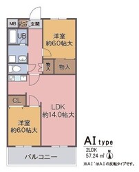 おりおのサニーハイツの物件間取画像